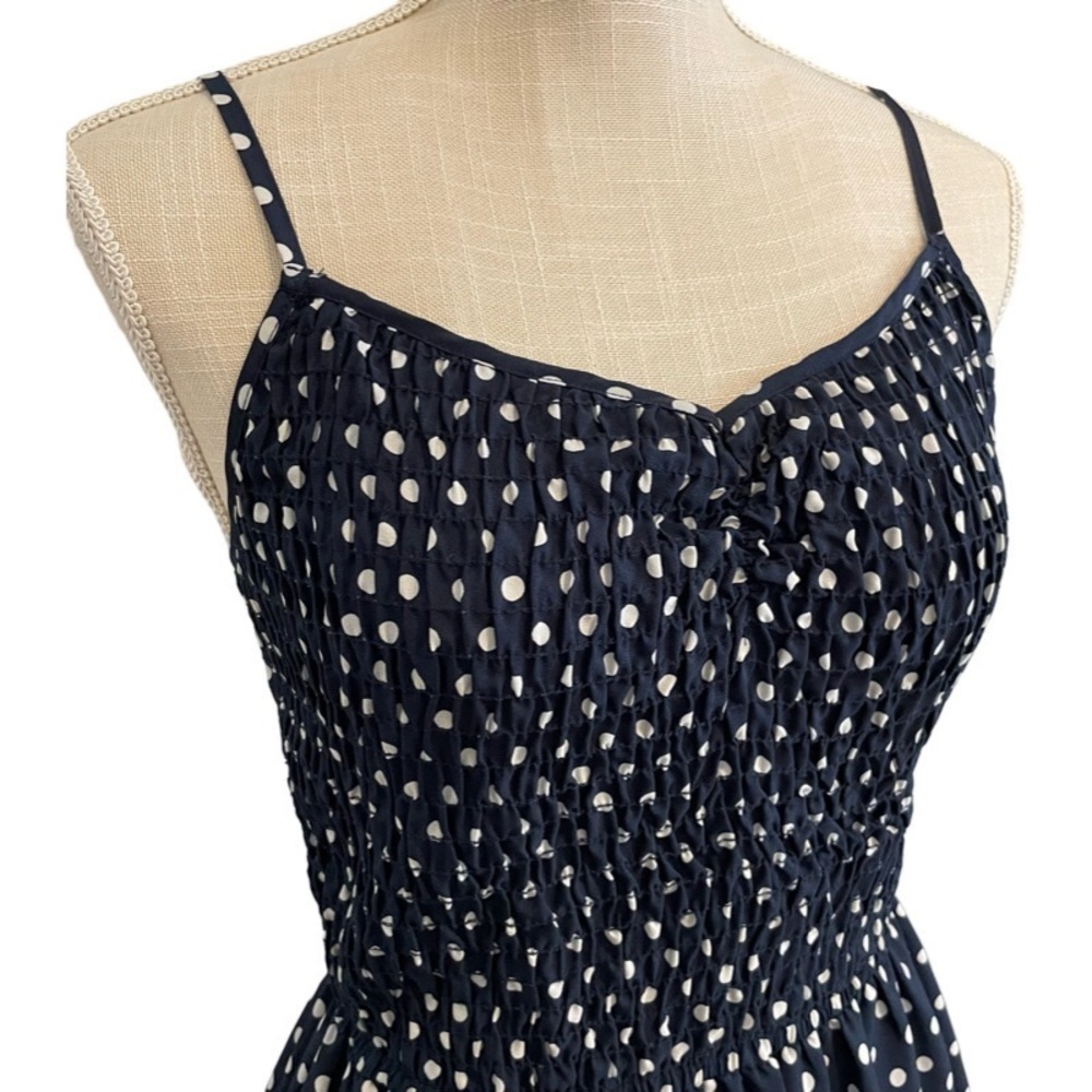 Navy Polka Dot Sundress EUC - Picture 4 of 6